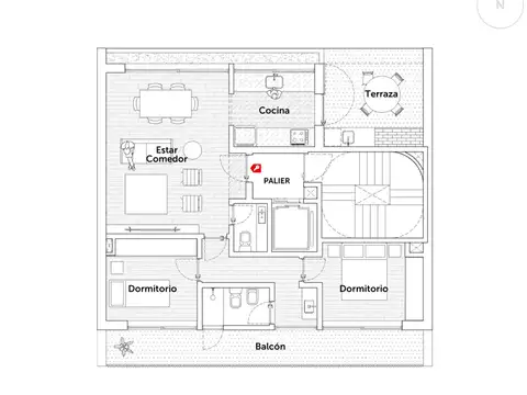 Departamento en Venta de 2 ambientes