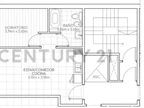 Departamento en Venta de 2 ambientes