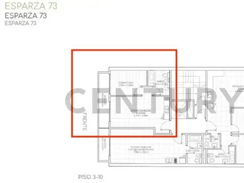 Departamento 2 ambientes con 1 baño