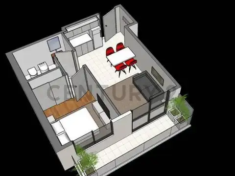 Departamento en Venta de 1 dormitorio
