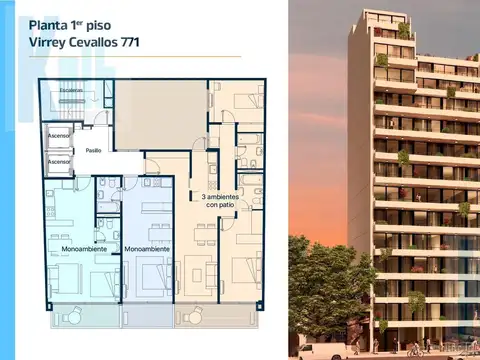 Amplio Departamento Monoambiente con balcón divisible en Monserrat en pozo entrega 2026