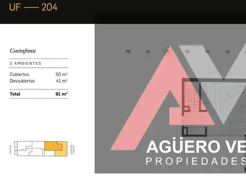 Departamento en Venta en Palermo, USD 167.360