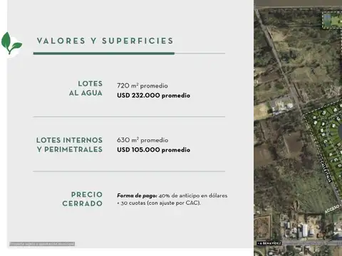 Terreno en Venta en Benavidez, USD 118.000