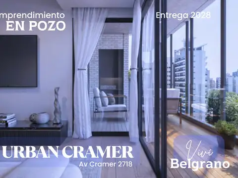 Departamento 3 ambientes  con balcón en Belgrano - En pozo.