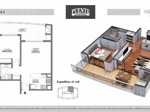 Vista Golf - Torre Norte - P4 -  Contrafrente -  Venta con Renta