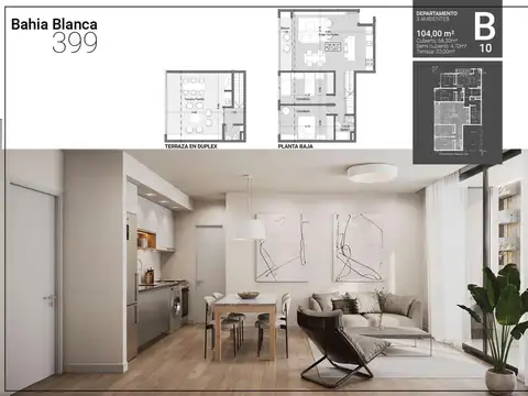 Departamento en Venta de 1 dormitorio
