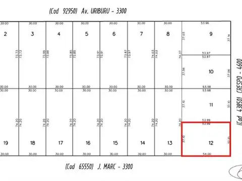 Terreno en Venta de 2000,0 m2