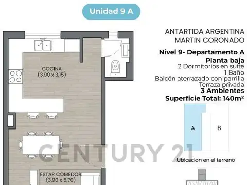 ANTARTIDA ARGENTINA 6900, Piso 0