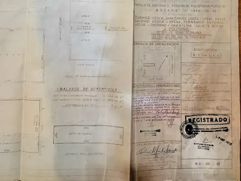 Terreno en Venta 9  mts Frente