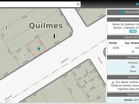 VENTA LOTE QUILMES CENTRO IDEAL INVERSOR