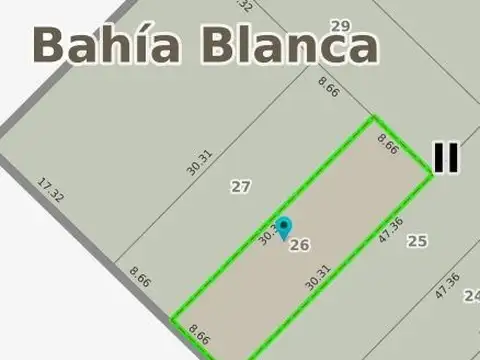 Terreno en Venta 30  mts Frente