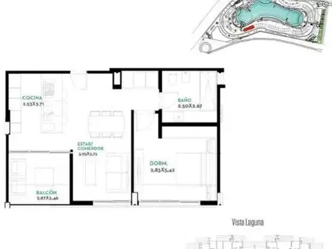 Departamento en Venta de 1 dormitorio