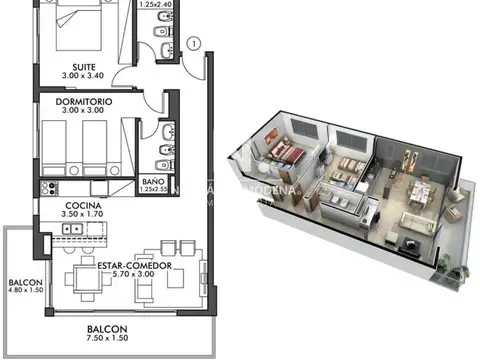 En venta apartamento de 2 dormitorios en Aidy Grill, Punta del Este
