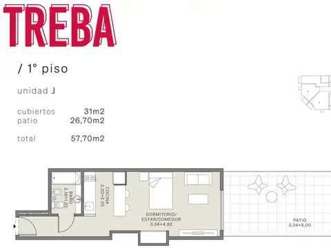Departamento en Venta en Monserrat, USD 105.141
