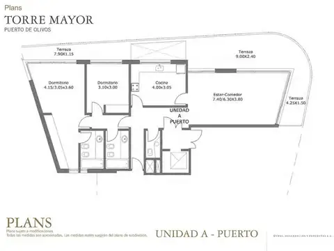 Departamento en Venta de 3 ambientes