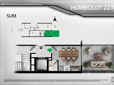 Departamento en Venta de 1 dormitorio