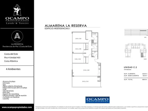 Departamento en Venta con 1 cocheras
