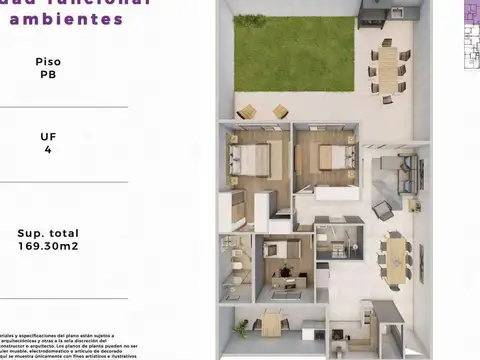 Departamento en Venta de 4 ambientes