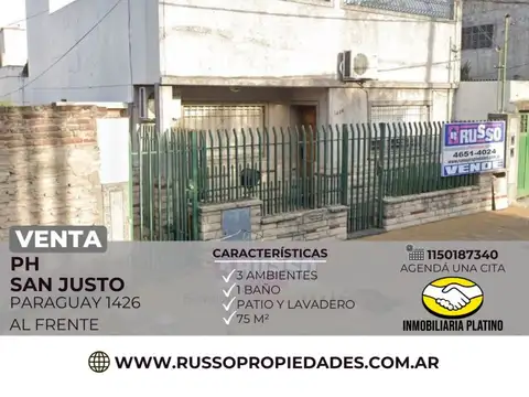 Departamento - Venta - Argentina, La Matanza - PARAGUAY 1426