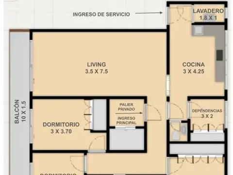 Departamento en Venta con 1 cocheras