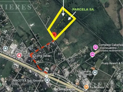 Fraccion en venta de 87.200m2 (8HA) en Loma Verde