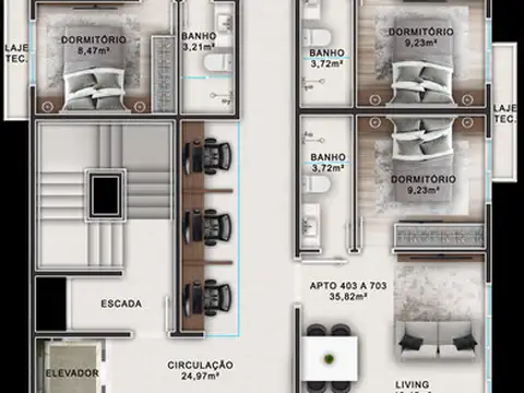 Rua Cardeal - Bombas 200, Piso 3