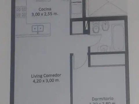 Departamento en Venta de 1 dormitorio