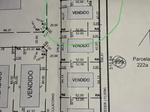 Terreno en Venta 42  mts Frente