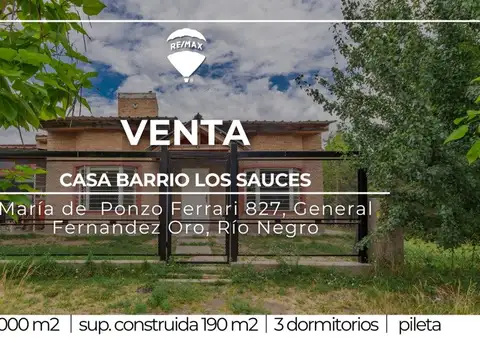 Venta Casa en B° Los Sauces, General Fernández Oro