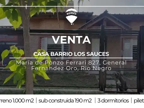 Venta Casa en B° Los Sauces, General Fernández Oro