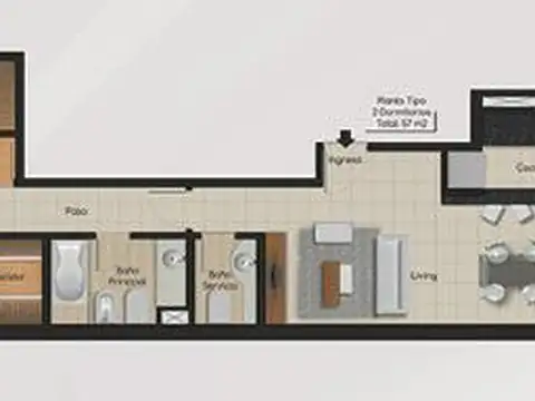 Departamento en Venta de 2 dormitorios