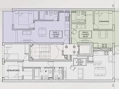 Departamento en Venta de 3 ambientes