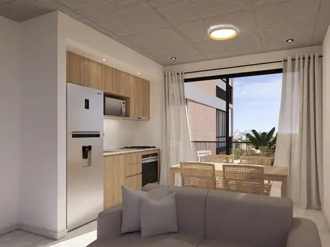 Departamento 2 ambientes con 1 baño