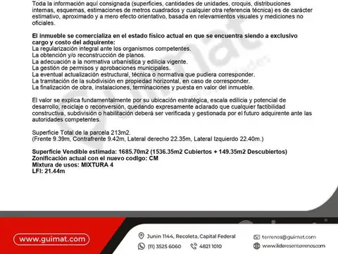 Hotel en Venta 60 años