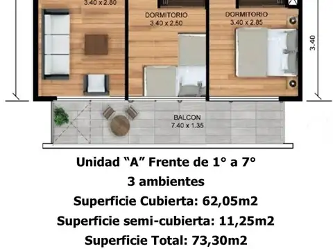 Departamento 3amb Venta VILLA URQUIZA c/Amenities