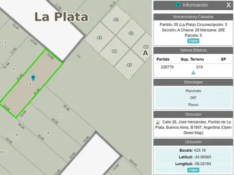 LOTE EN VENTA GONNET