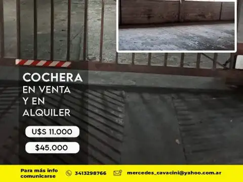 EN VENTA COCHERA CENTRICA E. MITRE AL 900
