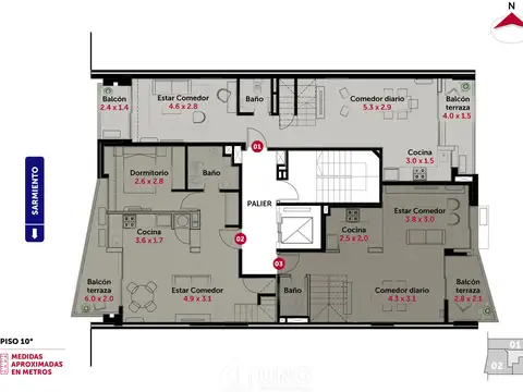 Departamento en Venta de 3 ambientes