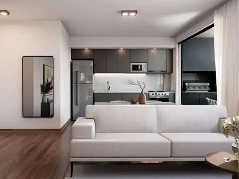 Departamento de tres amb. balcón aterrazado, parrilla