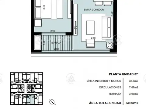 Departamento en Alquiler Temporal de 2 ambientes