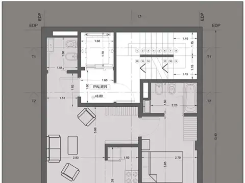 Dos ambientes en Villa Urquiza Piso 3