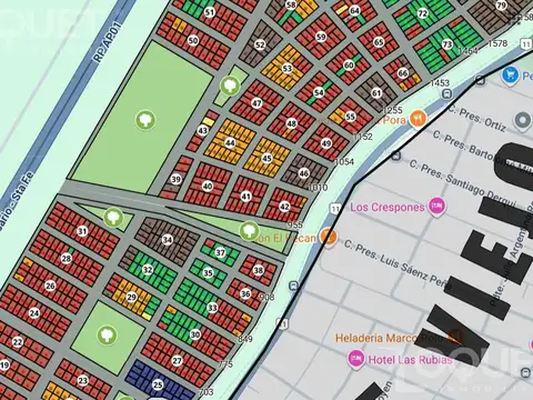 Terreno en Venta 25  mts Fondo