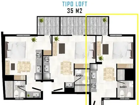 Departamento en Venta de Monoambiente