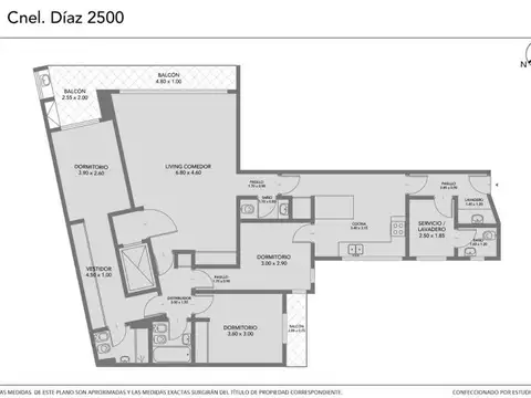Esquina Coronel Diaz y Las Heras , Piso 4