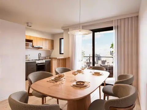 Departamento de 2 Dormitorios Frente Norte Con Patio en Construccion