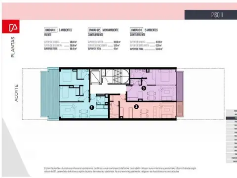 Departamento en Venta en Parque Centenario, USD 198.000