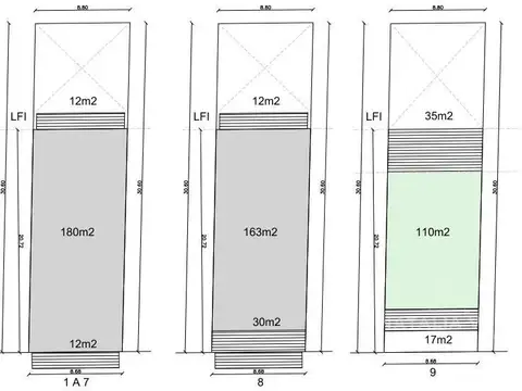 Terreno en Venta 30  mts Fondo