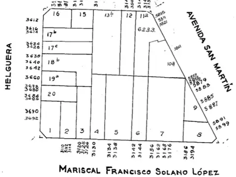 Terreno en Venta de 789,0 m2