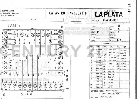Terreno en Venta en Ringuelet, USD 36.000