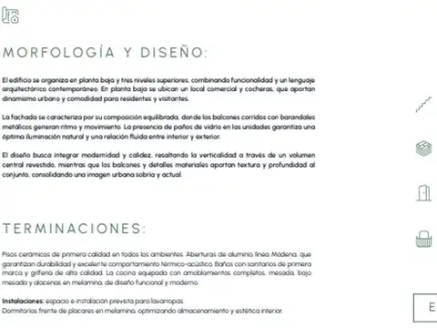 Departamento en Venta de 2 ambientes